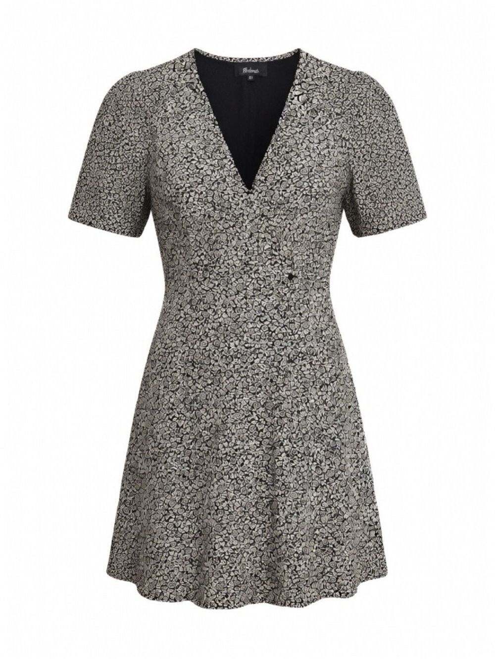 Madewell Black & White Floral Button-Front Mini Dress - Size 00
